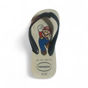 Havaianas Boys Mario Bros Left Sandal Only White/Black Flip Flop Size 13C